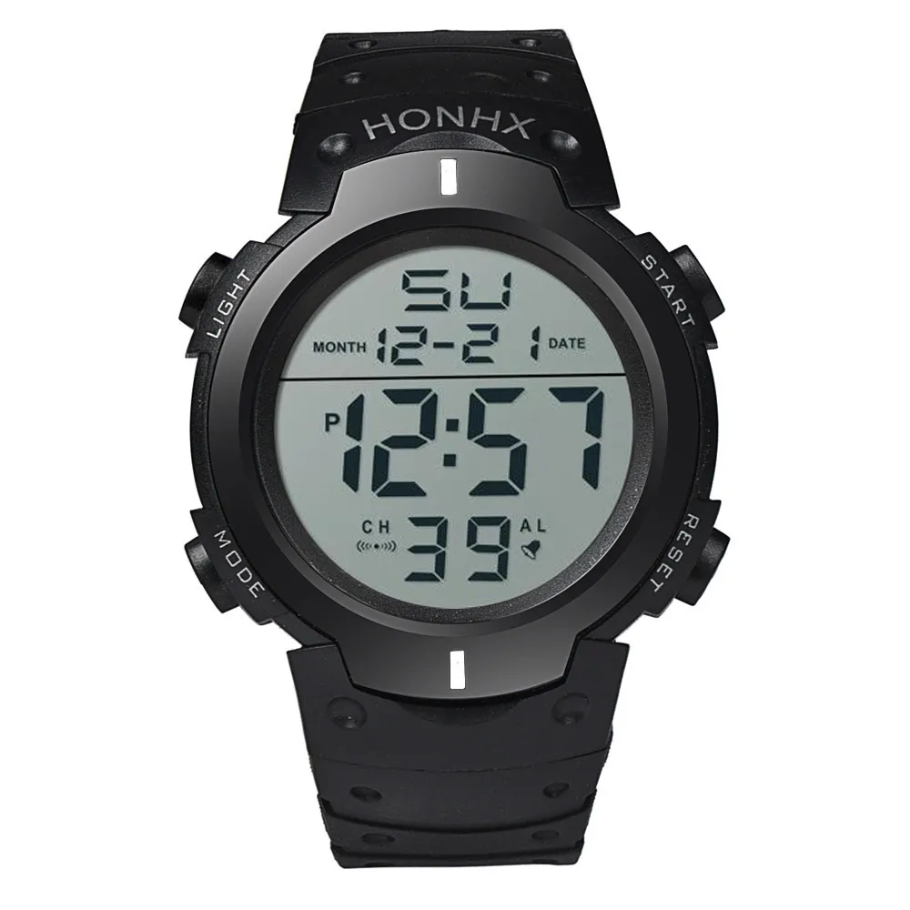 

Famous Luxury Brand Mens Sport Watches Fashion Waterproof Men's Boy LCD c Stopwatch Date Rubber Sport Wrist Watch dropshipping