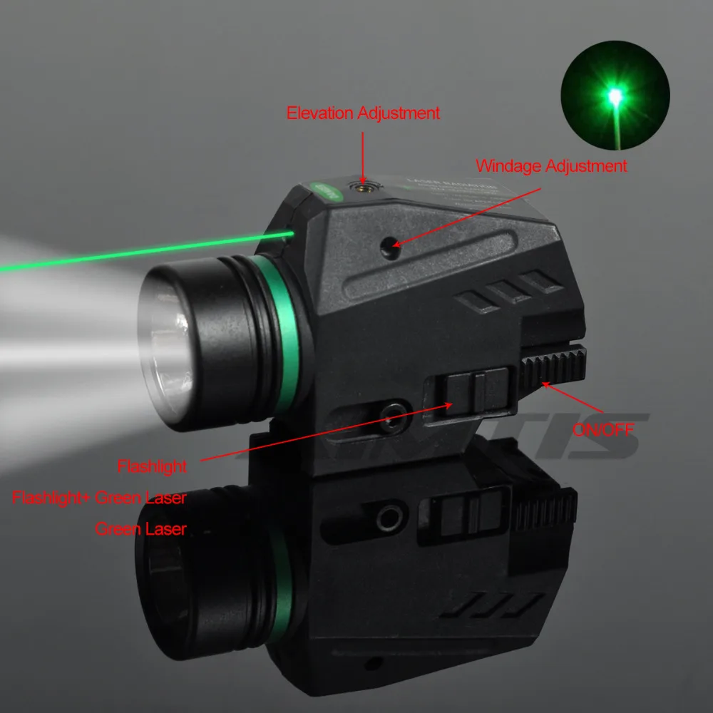 AIMTIS тактический светодиодный светильник-вспышка зеленый/красный лазерный прицел для 20 мм рельсовый мини-пистолет Glock светильник lanterna страйкбол светильник