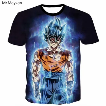 

Harajuku Anime Dragon Ball Z DBZ Goku Super Muscle Saiyan Print 3D T Shirt Men/Women Hipster T-Shirt Tshirt Tees Boys Clothing