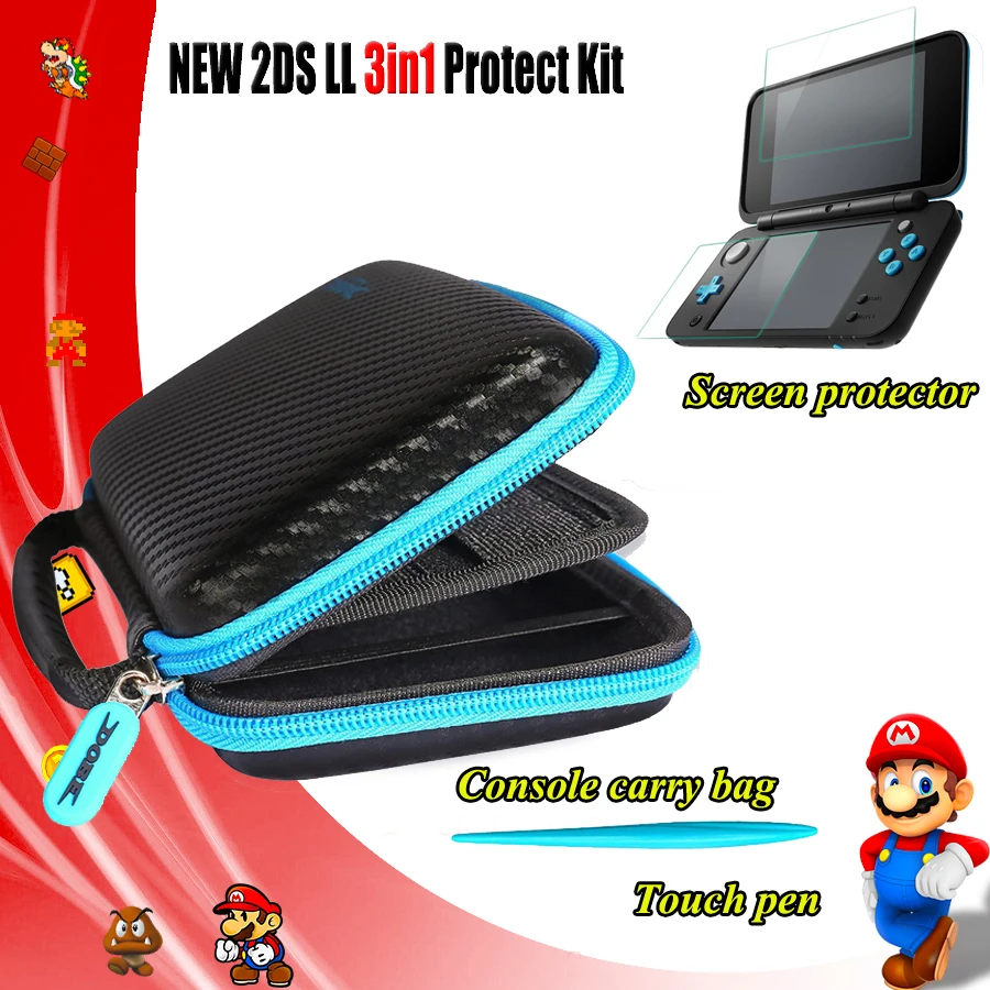 Nand Новый 2DS LL/XL 2 протектор экрана EVA Защитная Жесткая Сумка для хранения и