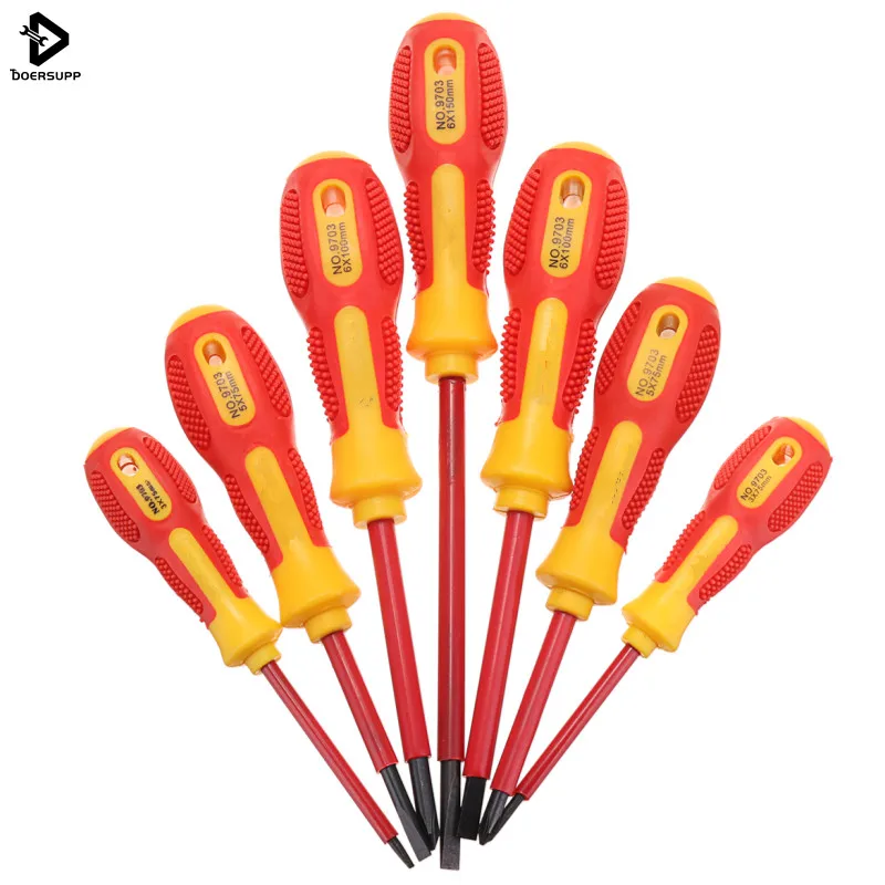 7Pcs Electricians Screwdriver Set Tool Electrical Fully Insulated