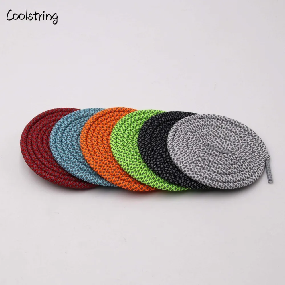 Coolstring Cool Highlight 3M Round Reflective Shoe Laces Athletic Safety Sneakers Shoelaces Night Walk Running Bootlace Latchet