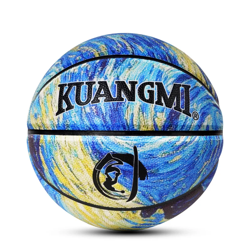 Details about   Kuangmi Size 7 PU Leather Professional Indoor Outdoor Sports Training Basketball 