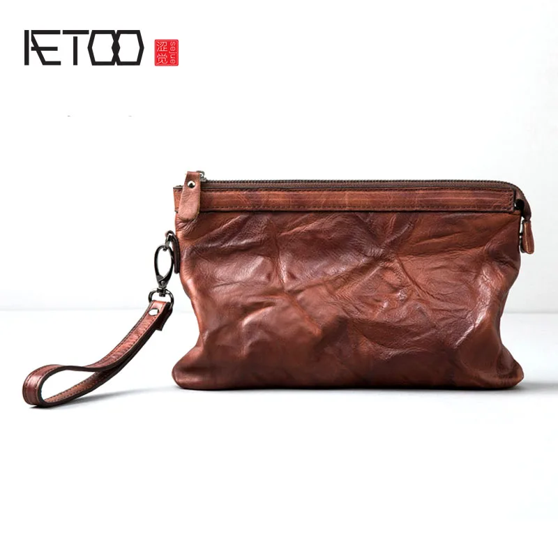 Aetoo Kulit Kecokelatan Tas Tangan Pria Tas Kepala Lapisan Kulit Tas Tangan Paket Retro Santai Tangan Tas Katunitas Besar Envel -Internasional Aetoo Kulit Kecokelatan Tas Tangan Pria Tas Kepala Lapisan Kulit Tas Tangan Paket Retro Santai Tangan Tas Katunitas Besar Envel -Internasional