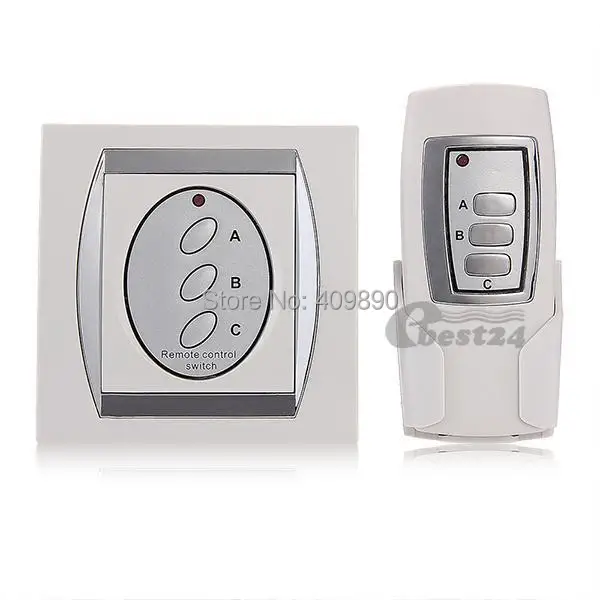 30PCS/LOT 3 Way Digital Wireless Remote Control Light Lamp ON/OFF