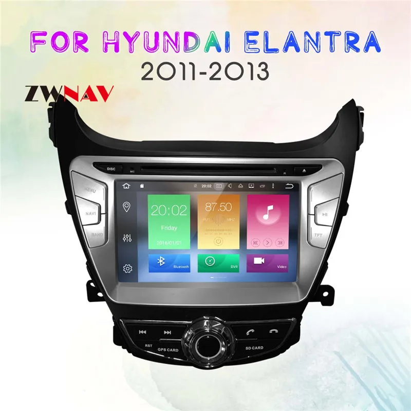 Perfect 8 Inch 8 Core Android 8.0 RAM 4GB ROM 32GB Car DVD Player GPS Navigation For Hyundai Elantra Avante 2011 2012 2013 Car Radio 7