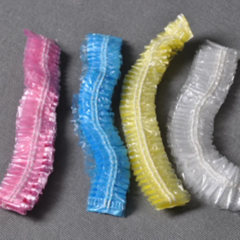 Waterproof shower caps plastic dry hair hat disposable shampoo bathing