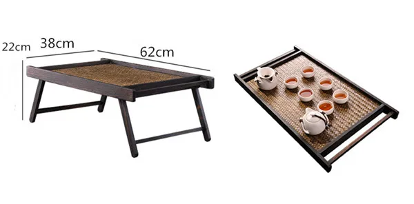Портативный Бамбуковый и деревянный складной стол для завтрака, стол для ноутбука, поднос для кровати, столик для телевизора, асаин стиль, низкий чайный столик, мебель, складной