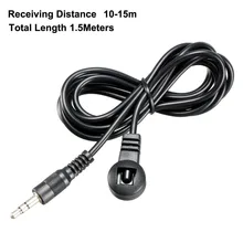 Uxcell 1 шт. одинарная головка 3,5 мм Jack 38-56 кГц ИК инфракрасный приемник 1,5 м кабель 10-15 м расстояние приема черный