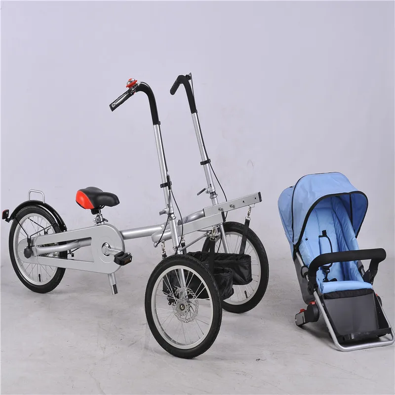 2018 Brand Blue Kids Bike Mother Bicycle Stroller Fashion Baby Bicycle Prams Fortable Car Trolley New Mummy Puchchair02