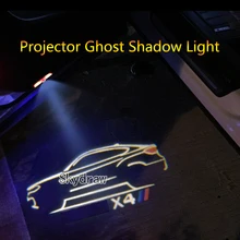 2 шт. для BMW X4 F26 G02(-) Автомобильный светодиодный дверной предупреждающий световой прожектор Призрак Тень светильник Добро пожаловать светильник