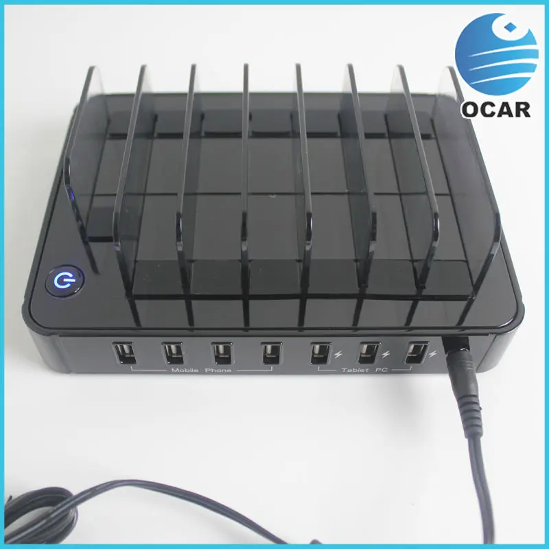 7 ports USB Charger Black 006