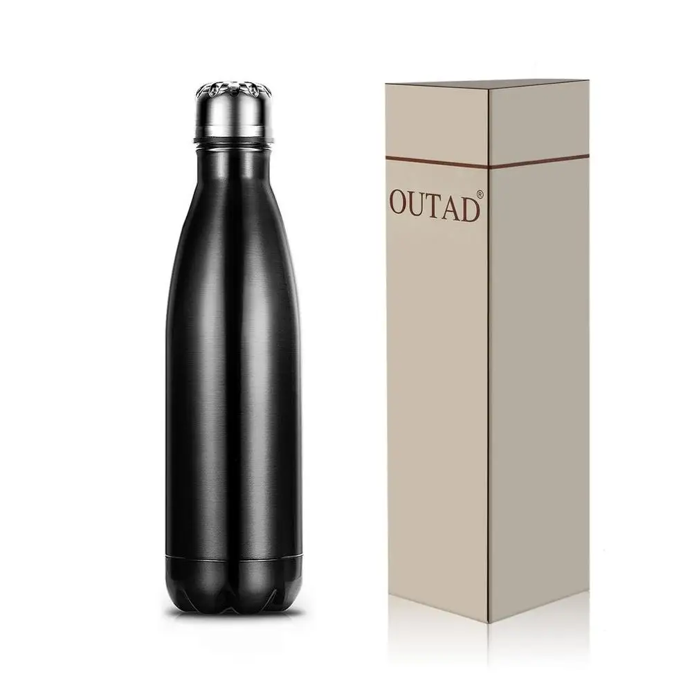 500ML Stainless Steel Water Bottle sport Thermal Insulation Shaker Drink Bottle For kids drinking drinkware