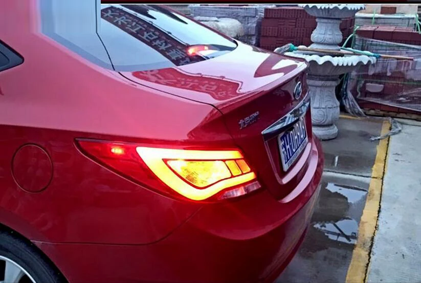 

Car tail lights for taillight Verna SOLARIS 2012~2015 LED Verna Tail Light accent Rear Lamp DRL+Brake+Park+Moving Turning Lamp