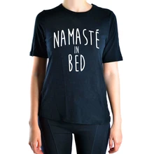 2016 Summer NA MA STE IN BED print t shirt Women crop tops harajuku tee shirt brand funny angel punk femme black hip hop