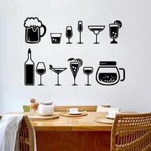 Creative Cup Home Decorations Pvc Decal vinyl Stickers Background Wall Art Decal