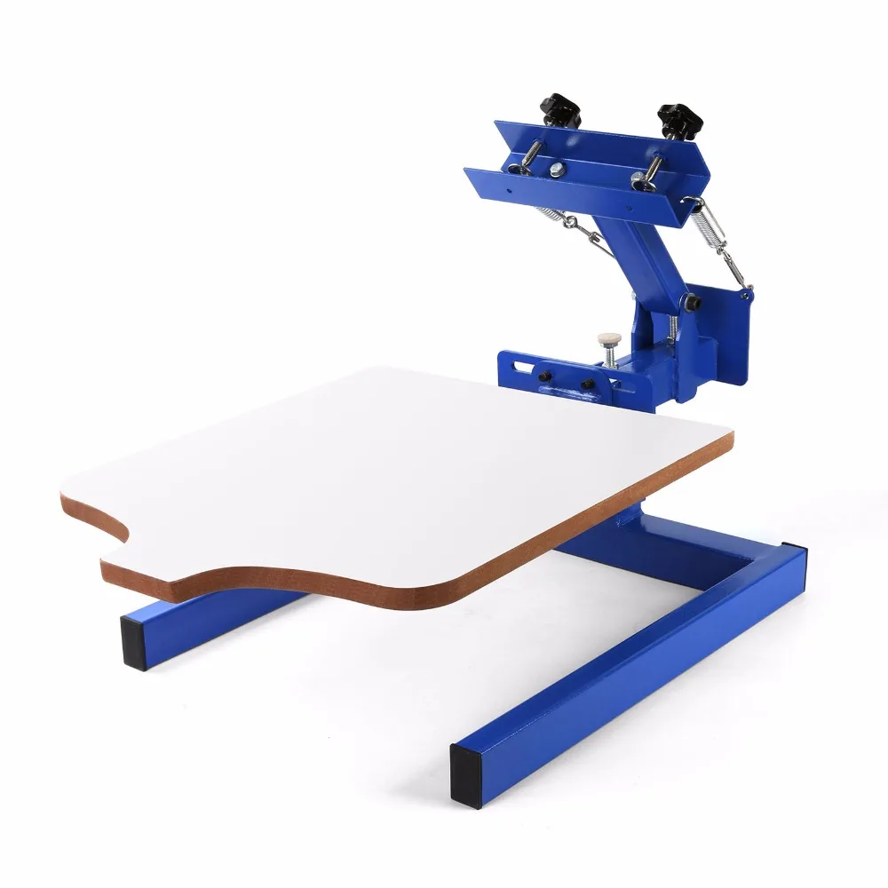 

Adjustable Double Spring Devices Screen Printing Machine Press 1 Color 1 Station Silk Screen Printing Machine