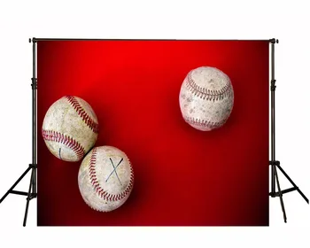 

TR 5x7ft Photography Background Baseball Props Sports Newborn Photo Digital Backdrops Dark Red Backdrounds
