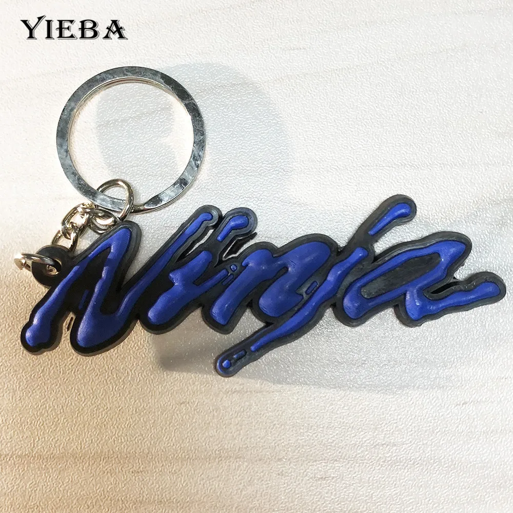 New Keychain Ninja fans souvenir gift 3D PVC Rubber keychain keychain keychains for Kawasaki Ninja250/ 300/390 /650/1000 etc