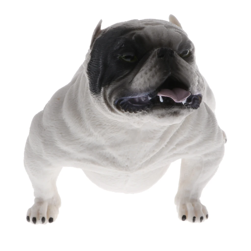 2pcs Plastic Realistic Wildlife Animals American Bully Pitbull Dog Action Figure Toys Playset Toddler Nature Toys Home Decor 