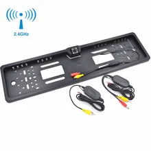 Wireless car rear view camera EU Number Plate Frame Reverse Camera LED Night Vison Parktronic parking car camera for car monitor