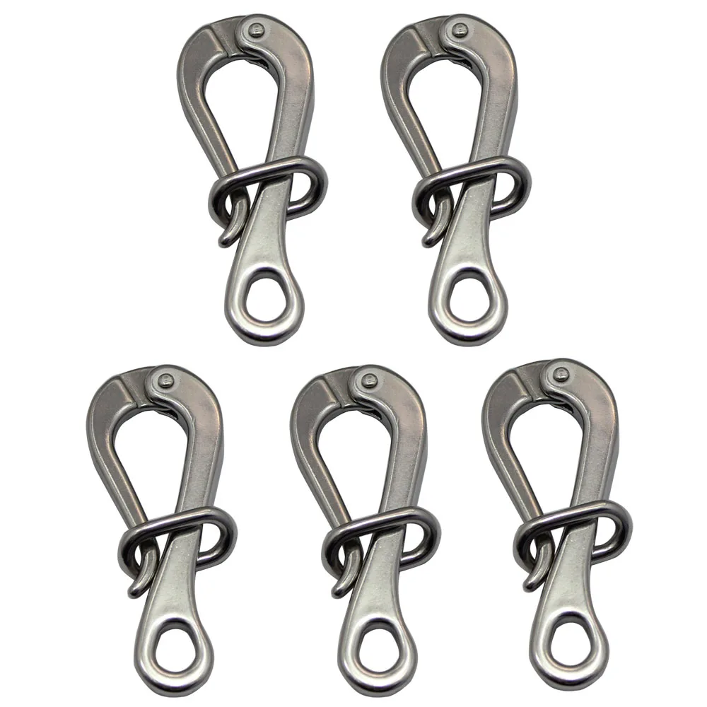 Stainless Quick Release Eye Pelican Shackle Locked Rectangle Ring folding Pelican Shackle Marine Boat 5pcs 100mm ring battery 6040mah for ring quick release for video doorbell battery spotlight cam 3 65v or led charge