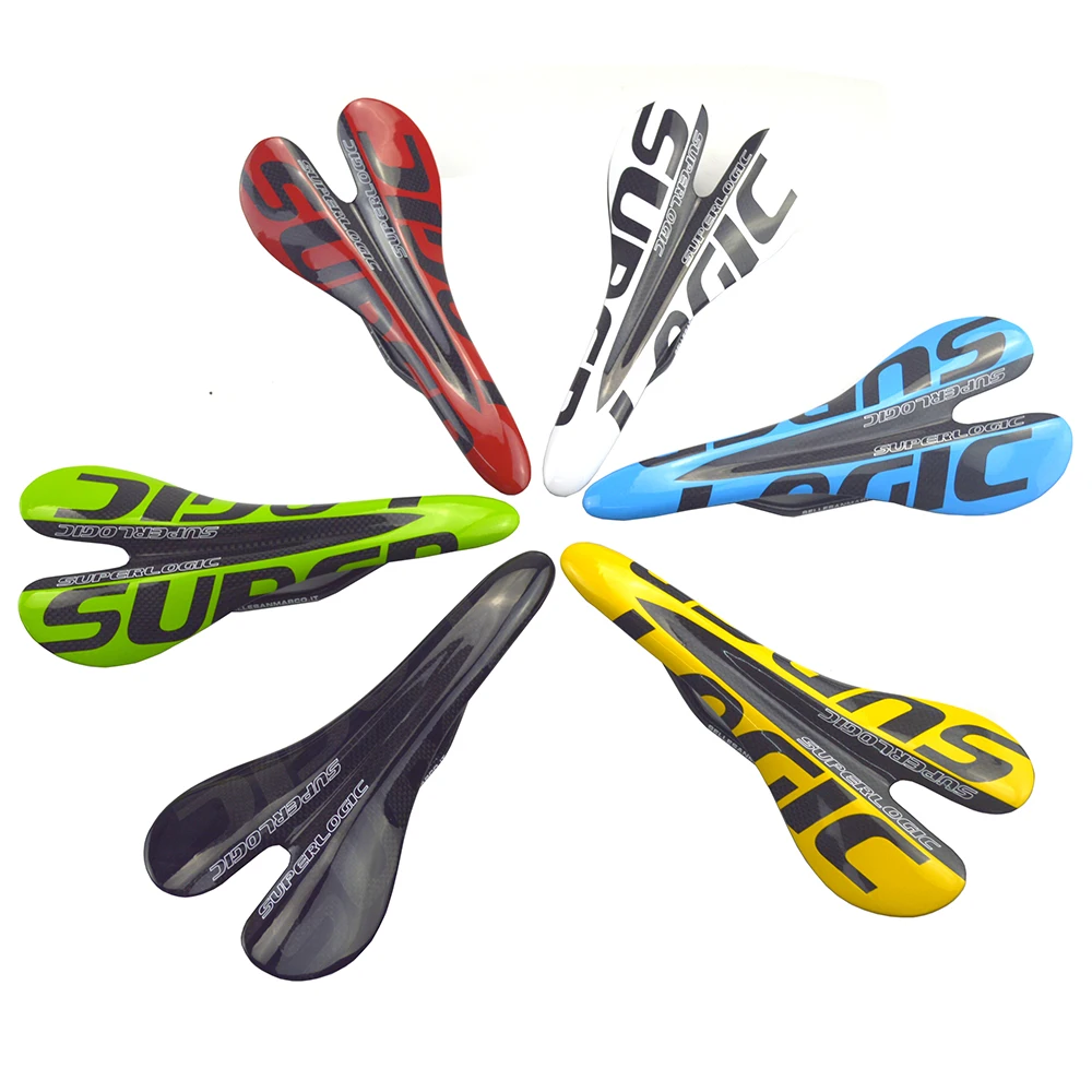 

bicycle glossy carbon saddle bike cushion 3k full carbon fibre cycling MTB road bike seat bicyle parts 95g