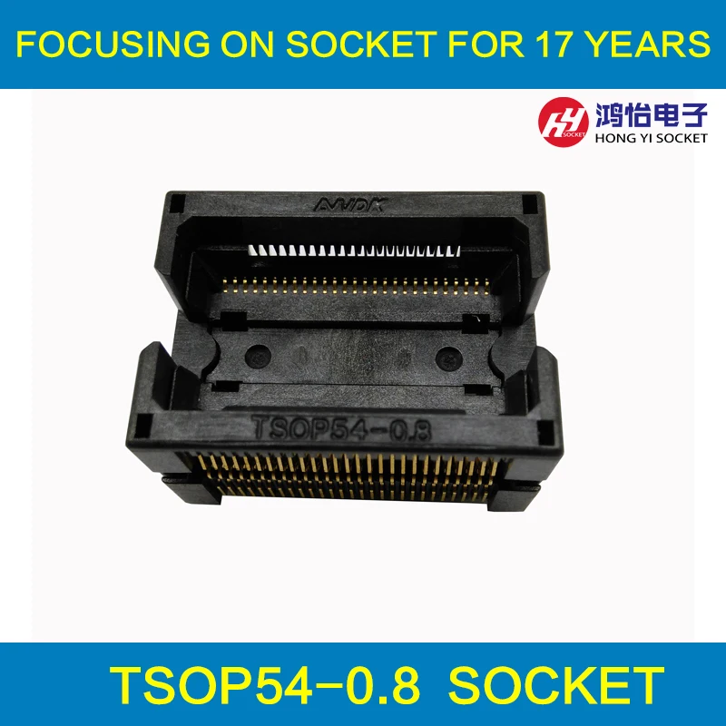 

TSOP54-0.8 Opentop IC Test Socket Burn in Socket Programming Socket Adapter Conversion Block High Quality Eletronic Wholesale