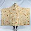 BeddingOutlet Corn Tortilla Hooded Blanket Microfiber Pita Lavash Sherpa Fleece Blanket With Hood Food 3D Funny Wearable Blanket 1