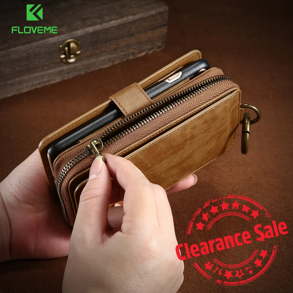 preço FLOVEME Vintage Caso Carteira de Couro Para o iphone 7 8 6 6 s Mais Aleta negócios Saco Do Telefone Stand Back Capa Para O Iphone 6 6 s 8 7 Plus