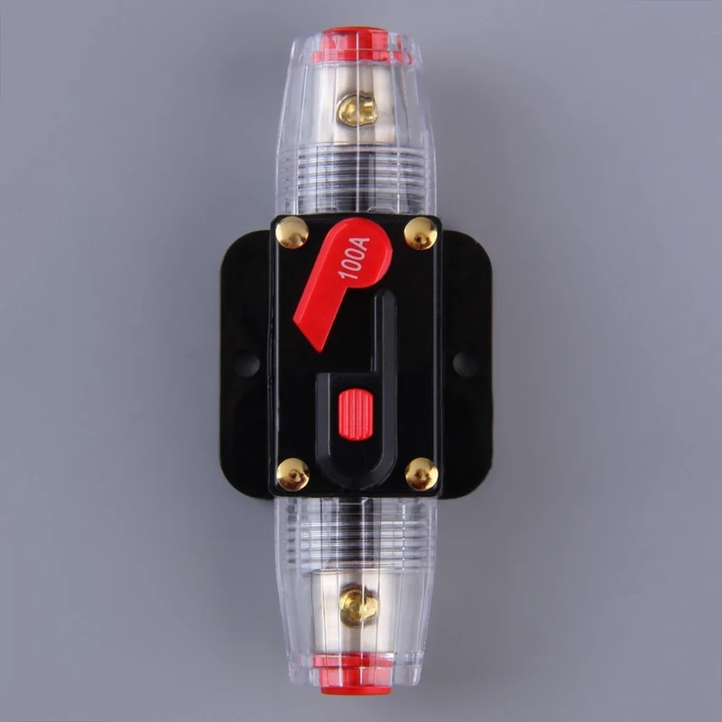 100A 12V Car Audio Universal Fuse Block Holder Amplifier Circuit Breaker AGU Style Stereo Refit For Truck Auto