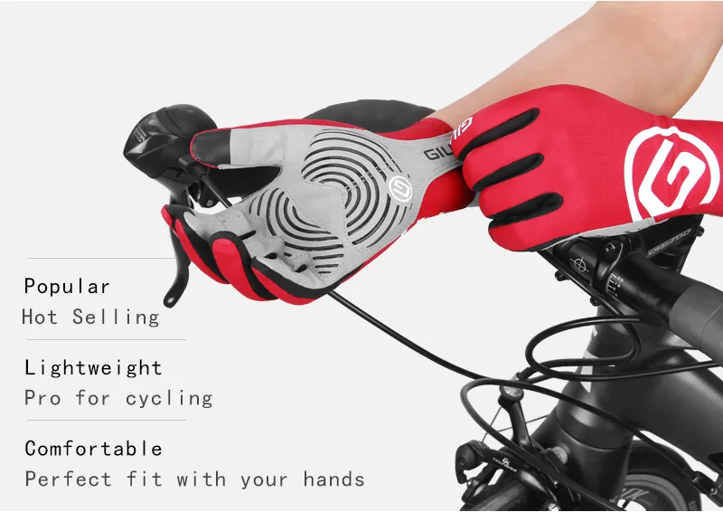 GIYO перчатки для велоспорта с сенсорным экраном, гелевые перчатки с длинными пальцами, зима-осень, женские и мужские перчатки для велоспорта, MTB, шоссейные перчатки для езды на велосипеде, гоночные перчатки
