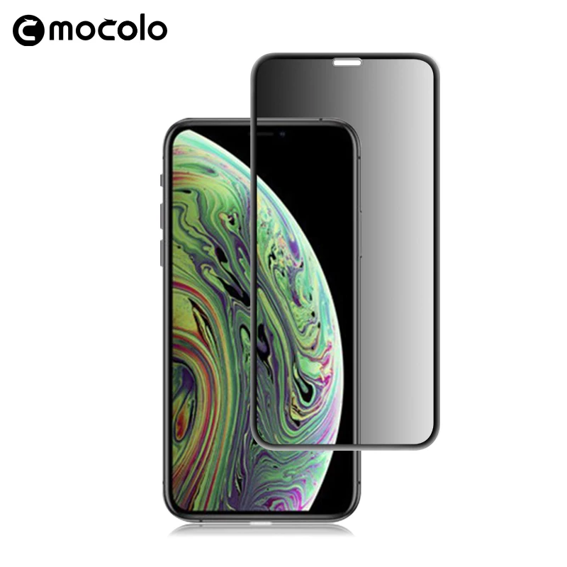 Mocolo анти-открытый шпион 3D вогнутый премиум стекло для iPhoneXS полное покрытие протектор экрана для iPhone XS MAX стеклянная пленка для iPhone XR