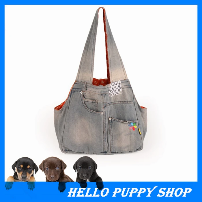 

Fashion 2015 Newest Pet Dog Cat Puppy Dog Carrier Denim Travel Tote Shoulder Bag Backpack Sling Backpack Free Shipping
