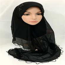 12PCS 2017 new women muslim scarf islamic arab amira ninja hijab underscarf ramadan shawls headwear