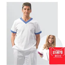 Модный костюм медика комплекты Красота Больничная стоматологическая клиника рабочие униформы лабораторный халат врач-медсестра платья хирургические комбинезоны