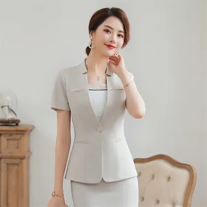 Sale Price 2019 New Women Skirt Suit Two Pieces Set Short Sleeve Tops & Skirt For Summer Office Ladies Uniform Work Wear Jacket + Skirt — wickedsick Sale Price 2019 New Women Skirt Suit Two Pieces Set Short Sleeve Tops & Skirt For Summer Office Ladies Uniform Work Wear Jacket + Skirt — wickedsick