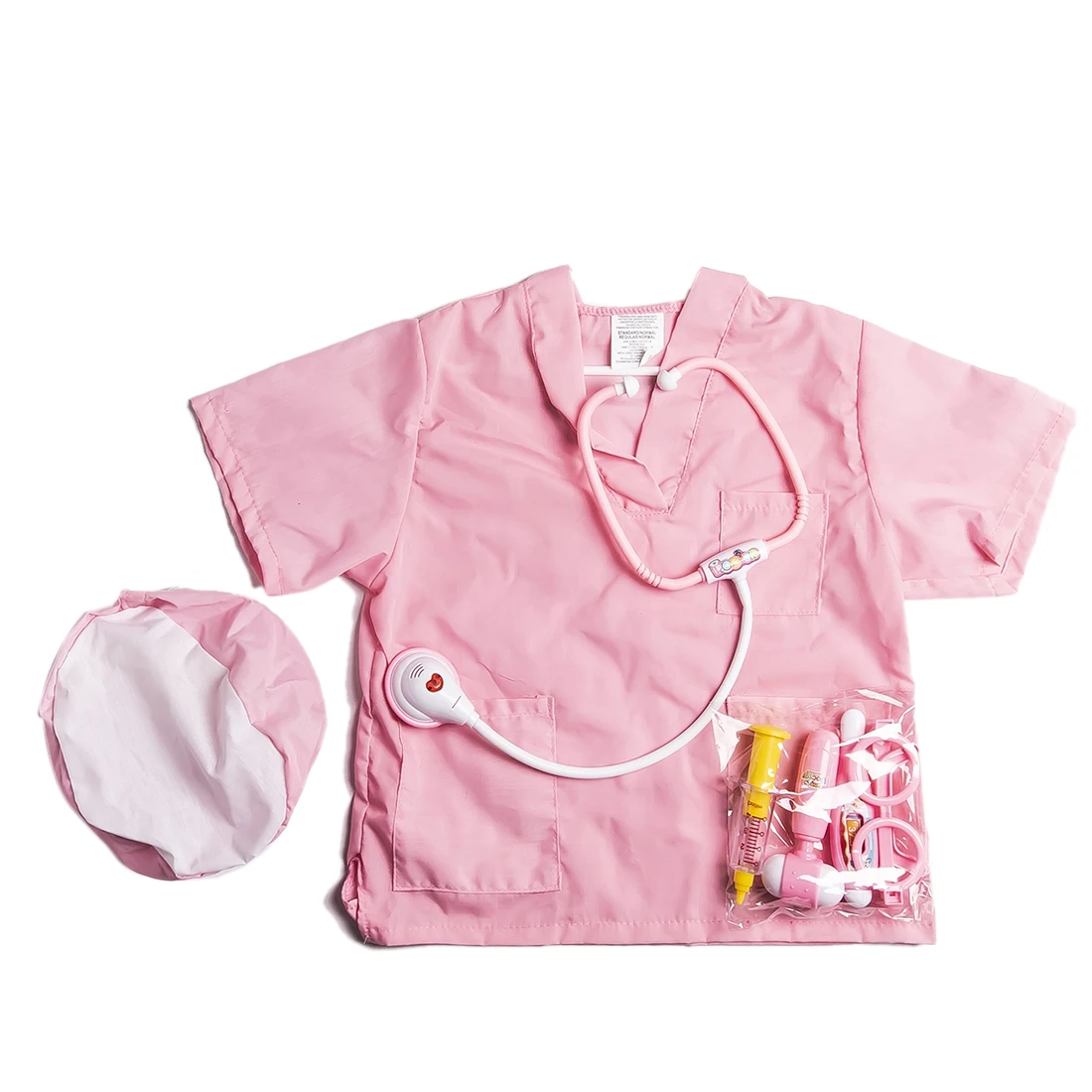 Одежда для доктора медсестры, костюм для игр, профессиональный доктор, украшение для сборки, реквизит для игр, детский игровой дом, игрушка для ролевых игр - Цвет: Розовый
