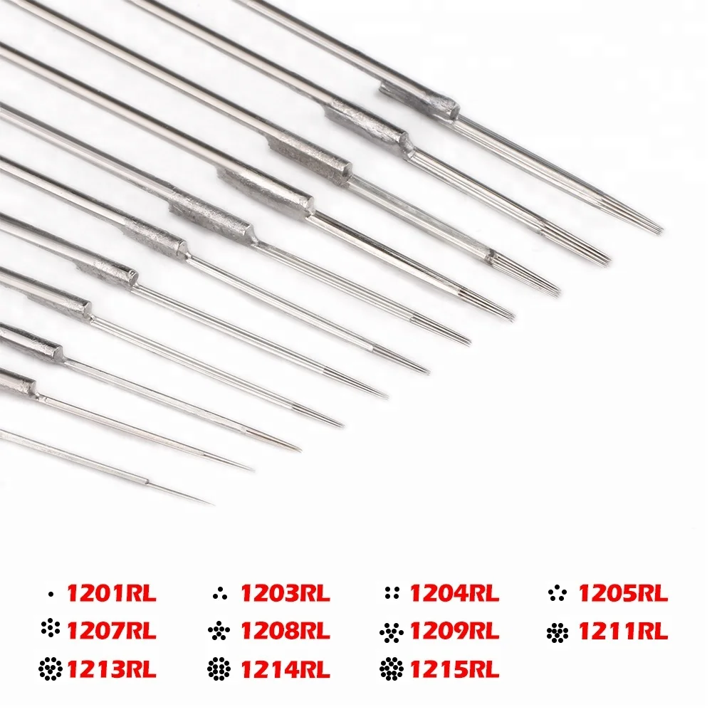 5 шт. иглы татуировки 1/3/5/7/9/11/13RL сортированные стерилизованные тату-машинка дозирующие иглы CE высокого качества