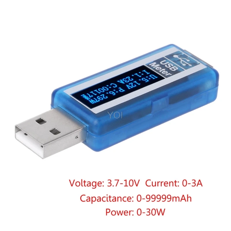 

USB OLED Tester Voltmeter Ammeter Power Capacity Meter Voltage Current Monitors