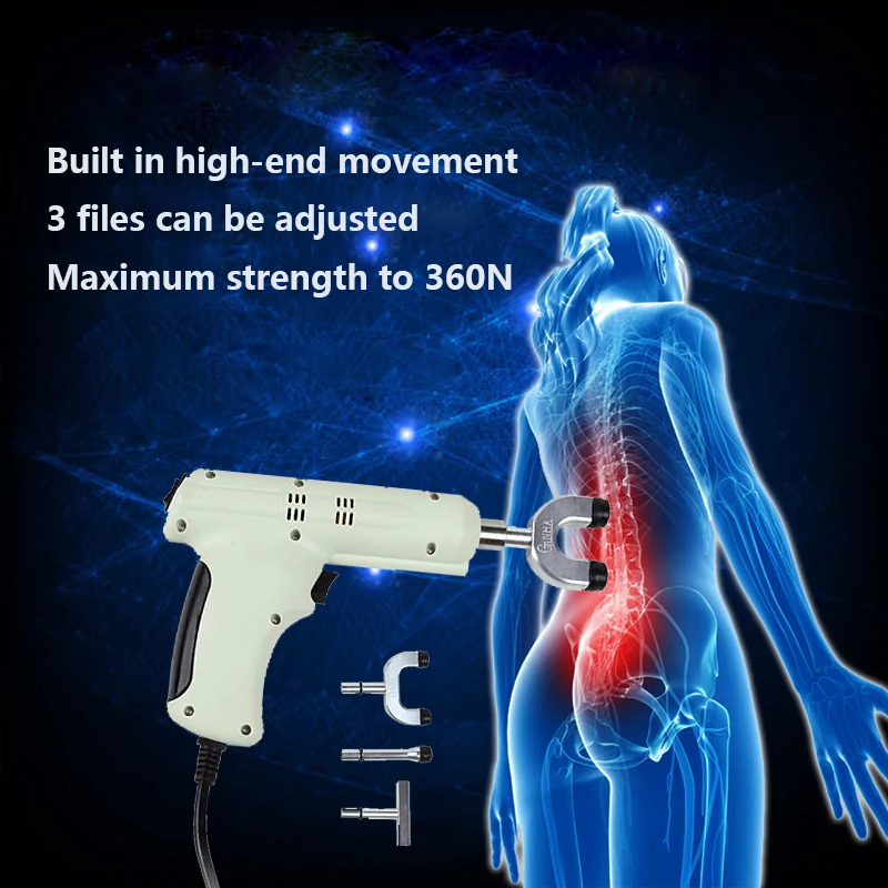 Spine Chiropractic 4 Heads chiropractic adjusting instrument /Electric Correction Gun Activator Massager/Impulse adjuster 6