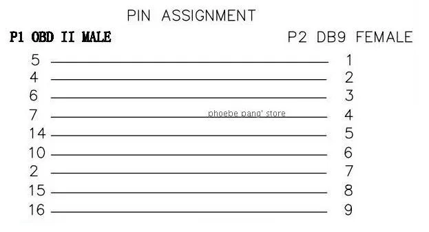 C394016 db9 to 16pin rs232 6ii