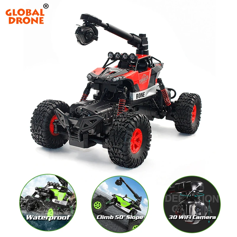 

Global Drone Rc remote-controlled car with 0.3MP Camera Off-Road Carro cars Vehicle Toy for boys Christmas Gift Rock Crawlers
