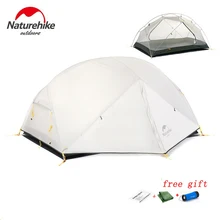 DHL free shipping Naturehike Mongar 2 Camping Tent Double Layers Waterproof Ultralight Dome Tent for 2 Person