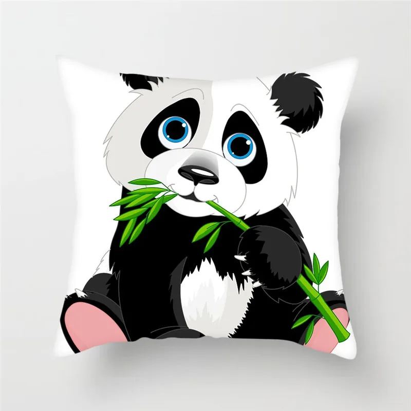 Милая Черная Подушка-панда чехол с принтом привязанность диван-кровать в машине семейный домашний декоративный бросок наволочка - Цвет: 12