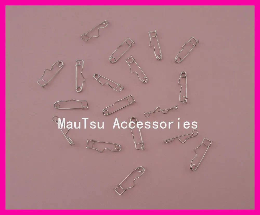 500PCS silver finish 2.2cm bending plain metal safety pins for hang