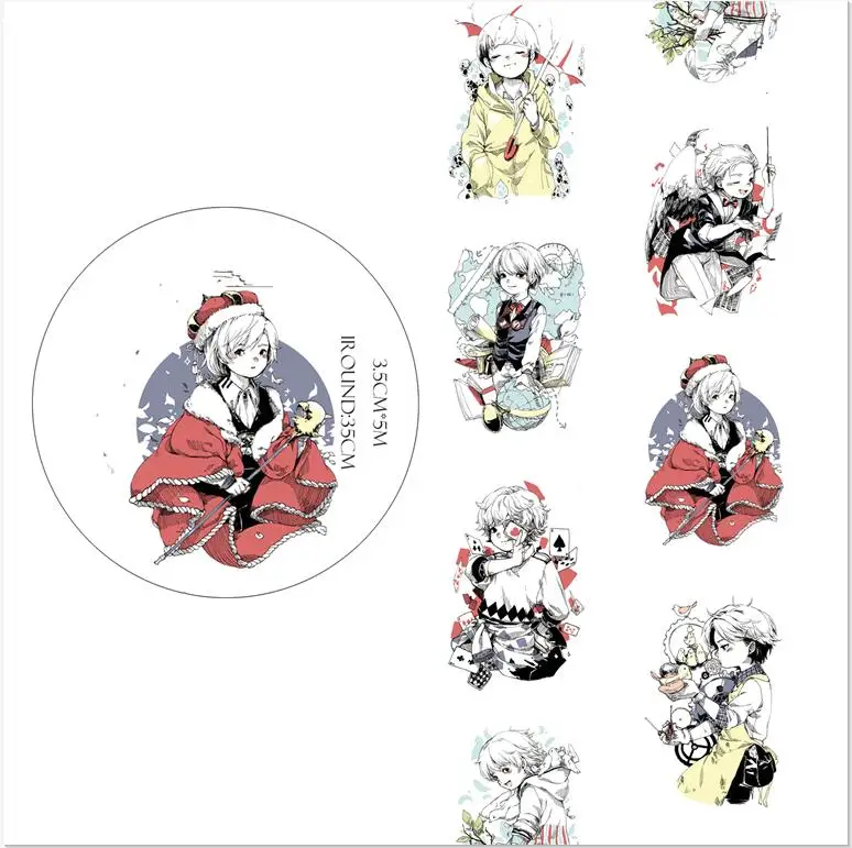 

35MM wide Japanese cute boy girl decoration washi Tape DIY planner Diary scrapbooking masking tape Escolar