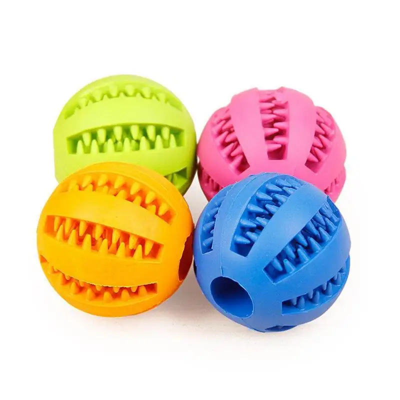 Misterolina Interactive Dog Toy Tooth Cleaning Rubber Balls for Small