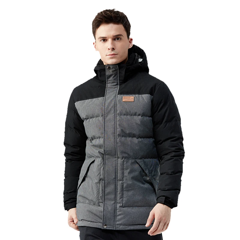 Новые зимние длинные толстые пальто с капюшоном сверхлегкие 90% Wihite утиный пуховик теплая куртка для походов и катания на лыжах для мужчин