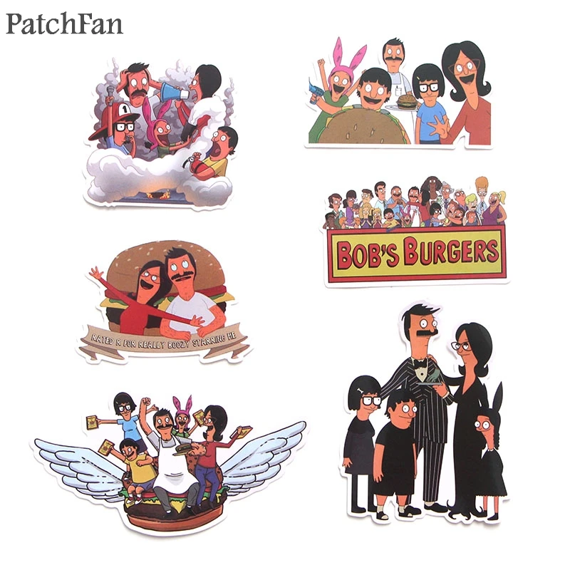 Patchfan 21 шт. Bob's burger ПВХ водонепроницаемый мультфильм наклейка для автомобиля багаж телефон ноутбук мото велосипед настенные наклейки для гитары A1234